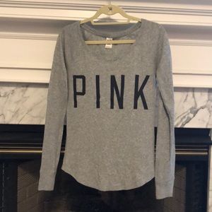 VS Pink lightweight gray thermal size Medium